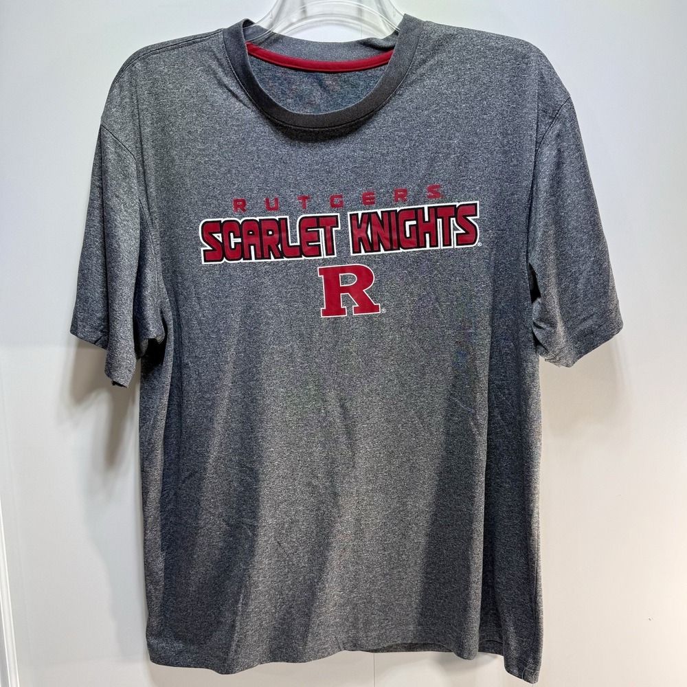 Adidas Rutgers Scarlet‎ Knights Climalite Sleeve Shirt Gray Men's Large No Tags
